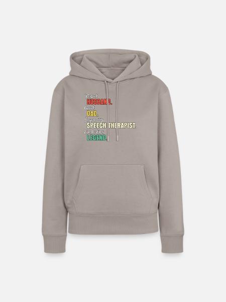 Sprachtherapeut Papa - Frauen Premium Bio Hoodie - Taupe