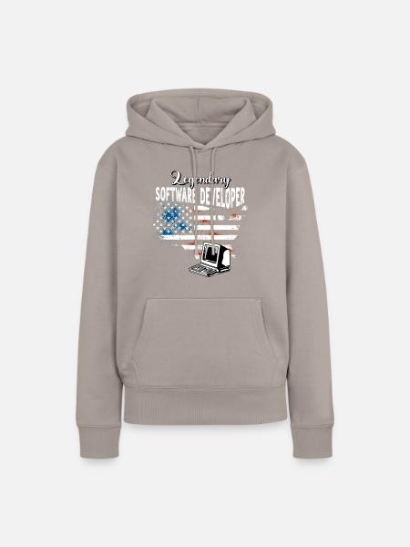 Software Entwickler US - Frauen Premium Bio Hoodie - Taupe