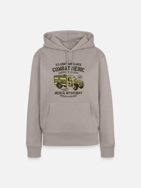 US Army Ambulance - Frauen Premium Bio Hoodie - Taupe