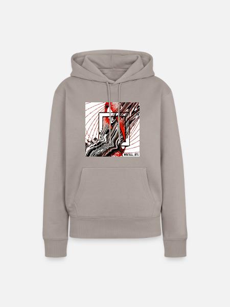 Frame flow - Frauen Premium Bio Hoodie - Taupe