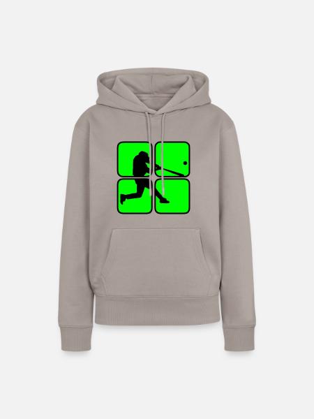 Baseball 2 - Frauen Premium Bio Hoodie - Taupe