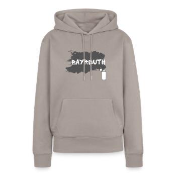 Fancy Bayreuth Street & Graffity Style - Women’s Premium Organic Hoodie - taupe - Front - Julia (174cm)