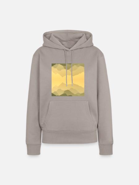 Bunte Berge - Frauen Premium Bio Hoodie - Taupe