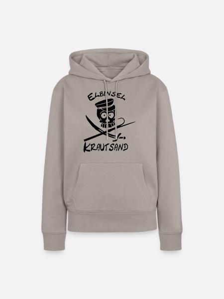 Elbinsel-Krautsand - Frauen Premium Bio Hoodie - Taupe