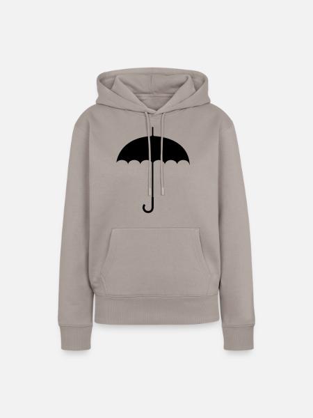 Stockschirm - Frauen Premium Bio Hoodie - Taupe