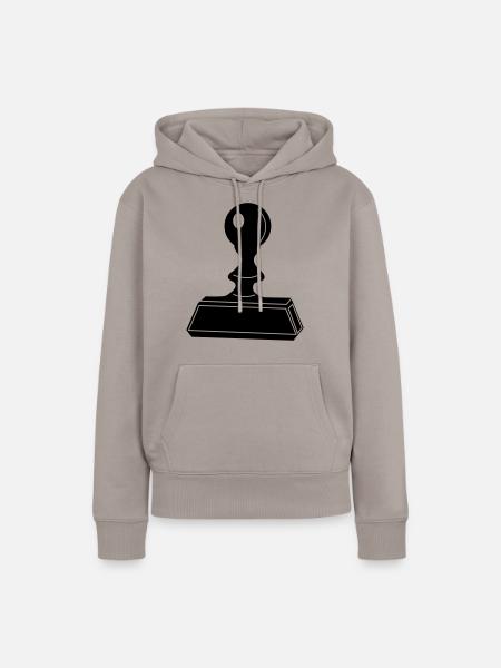 stempel - Frauen Premium Bio Hoodie - Taupe