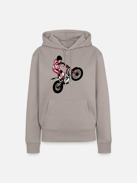 Trial Racing - Frauen Premium Bio Hoodie - Taupe