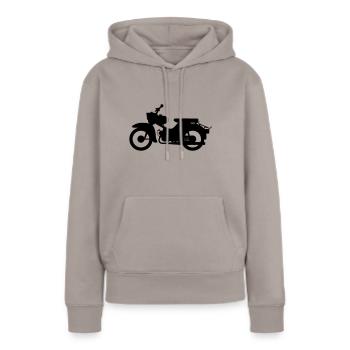 Simson Star Silhouette - Sweat à capuche Premium bio Femme - taupe - Devant - Julia (174cm)