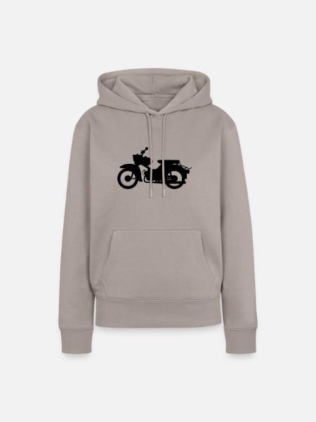 Simson Star Silhouette - Frauen Premium Bio Hoodie - Taupe