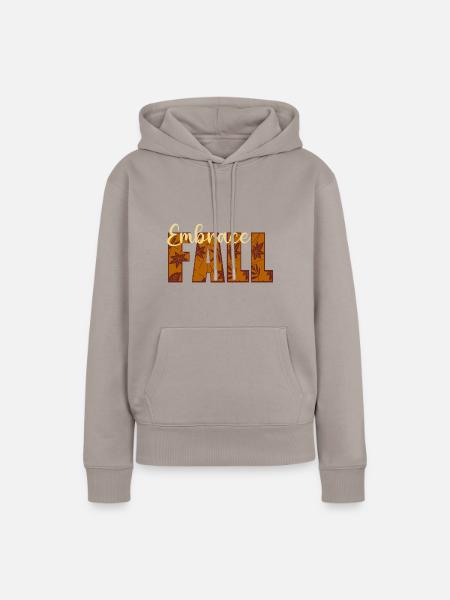 Embrace Fall - Frauen Premium Bio Hoodie - Taupe