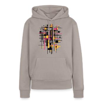chantier de construction - Sweat à capuche Premium bio Femme - taupe - Devant - Julia (174cm)