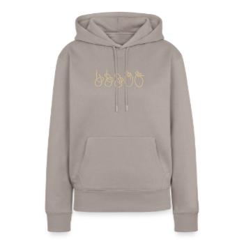 Noeud de voile - Sweat à capuche Premium bio Femme - taupe - Devant - Julia (174cm)