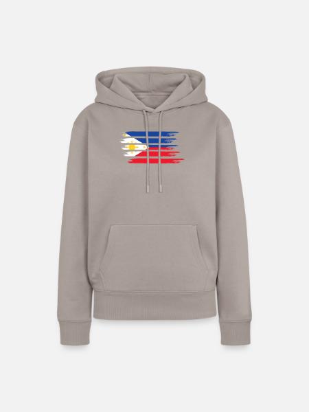 Philippinen Flagge - Frauen Premium Bio Hoodie - Taupe