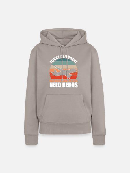 Flight Attendant - Frauen Premium Bio Hoodie - Taupe