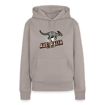 Australie sydney - Sweat à capuche Premium bio Femme - taupe - Devant - Julia (174cm)