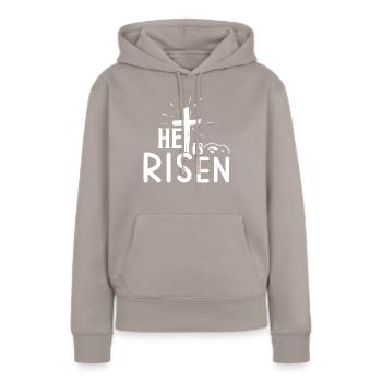 Easter - Celebrate the Resurrection of Jesus - Women’s Premium Organic Hoodie - taupe - Front - Julia (174cm)