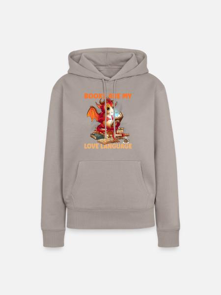 Books Love Language Lesen - Frauen Premium Bio Hoodie - Taupe