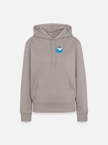 Kawaii Kreuzfahrtschiff Pocket - Frauen Premium Bio Hoodie - Taupe
