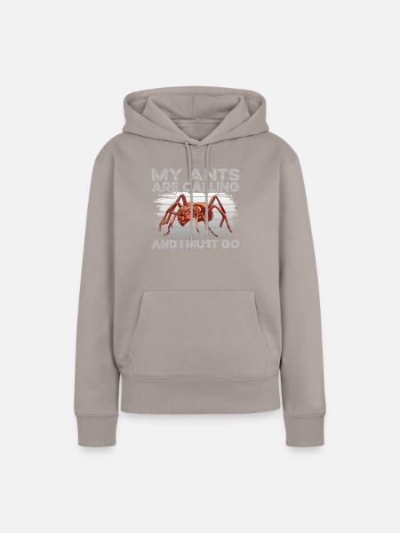 Ants Are Calling Ameisenhaltung - Frauen Premium Bio Hoodie - Taupe