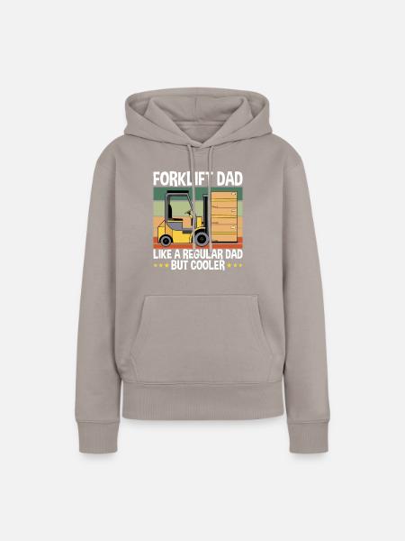 Gabelstaplerfahrer und Vater - Frauen Premium Bio Hoodie - Taupe