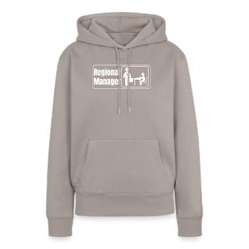 Regional Manager Geschenk lustiger Regionalmanager - Frauen Premium Bio Hoodie - Taupe - Vorne - Julia (174cm)