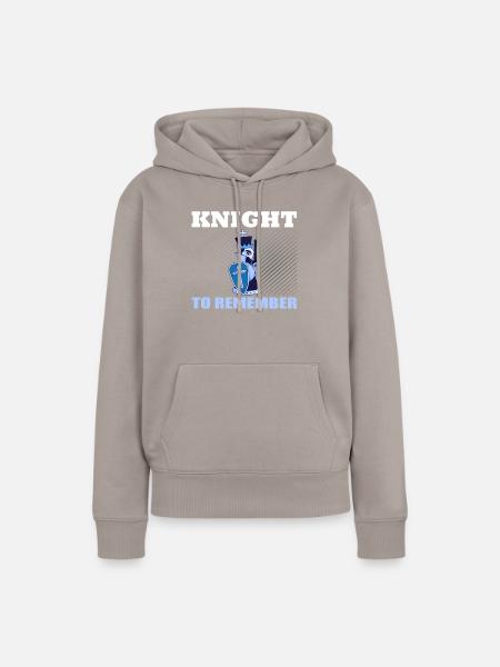 Schach Knight - Frauen Premium Bio Hoodie - Taupe