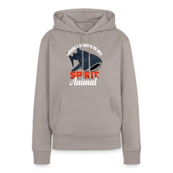 Walhai ist mein Geist Tierkinder Whale Hai - Frauen Premium Bio Hoodie - Taupe - Vorne - Julia (174cm)