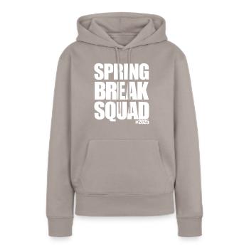 Spring Break Squad #2025 Spring Break 2025 - Frauen Premium Bio Hoodie - Taupe - Vorne - Julia (174cm)