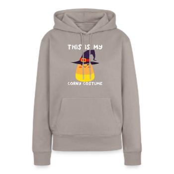 Das ist mein kitschiges Kostüm für Kinder, Hexe, Z - Frauen Premium Bio Hoodie - Taupe - Vorne - Julia (174cm)