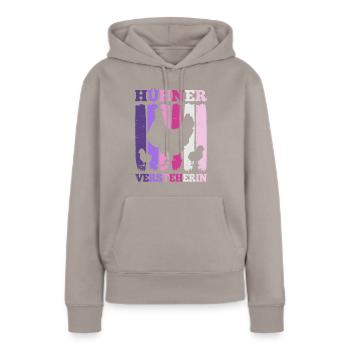 Hühner Huhn Bäuerin Landwirtin Muttertag Geschenk - Frauen Premium Bio Hoodie - Taupe - Vorne - Julia (174cm)