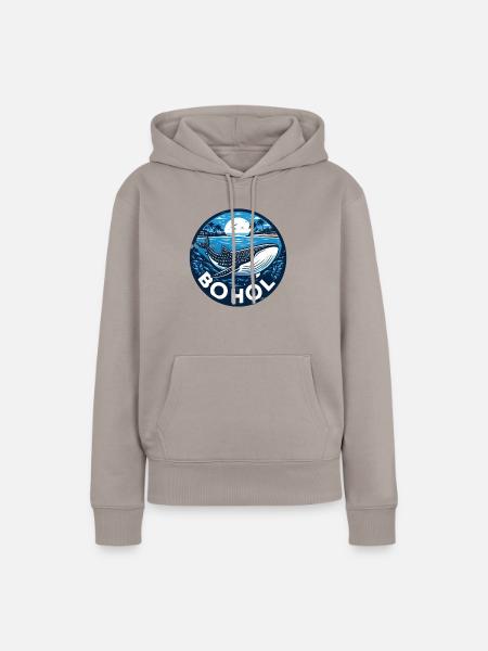 Bohol Walhai - Frauen Premium Bio Hoodie - Taupe