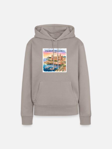 Palma de Mallorca - Frauen Premium Bio Hoodie - Taupe