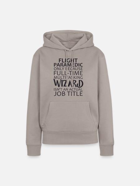 Flight Paramedic Wizard Luftrettung - Frauen Premium Bio Hoodie - Taupe