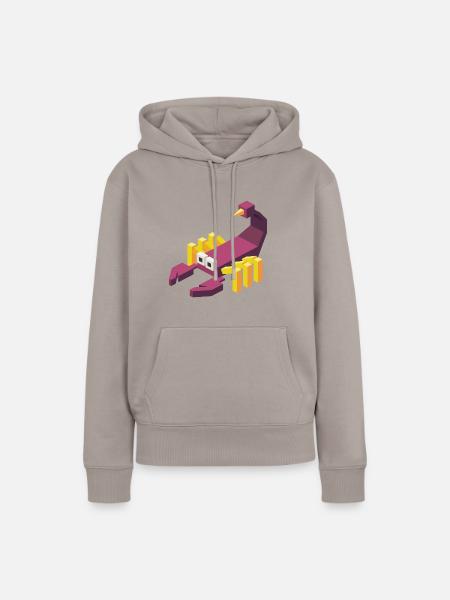 Lowpoly Skorpion - Frauen Premium Bio Hoodie - Taupe
