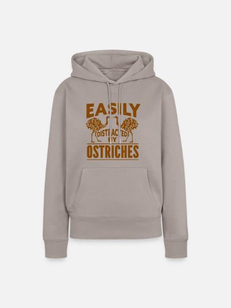 Strauß - Tiere - Frauen Premium Bio Hoodie - Taupe