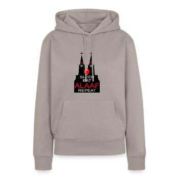 Kölsch de Cologne Cathédrale Kölle Alaaf Rhing nez carnaval - Sweat à capuche Premium bio Femme - taupe - Devant - Julia (174cm)