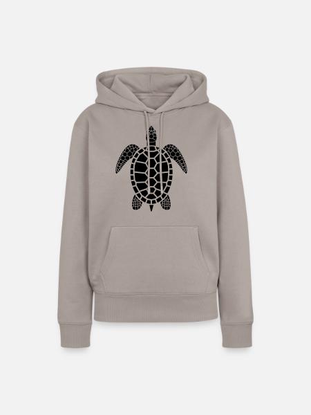 Turtle - Frauen Premium Bio Hoodie - Taupe