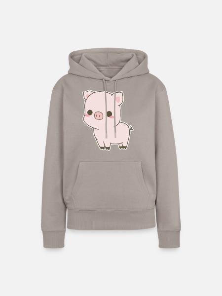 Süßes Schwein - Frauen Premium Bio Hoodie - Taupe