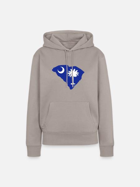 South Carolina - Frauen Premium Bio Hoodie - Taupe