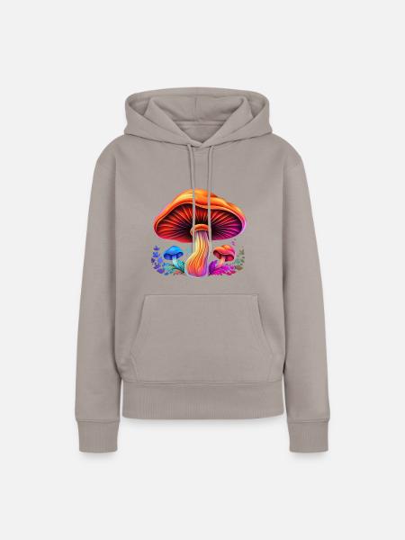 Magic Mushroom - Frauen Premium Bio Hoodie - Taupe