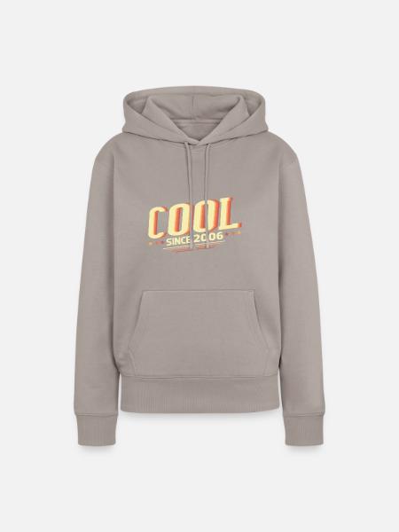 Cool seit 2006 - Frauen Premium Bio Hoodie - Taupe