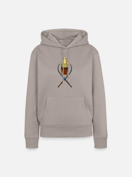 Daker Schwerter und Helm - Frauen Premium Bio Hoodie - Taupe