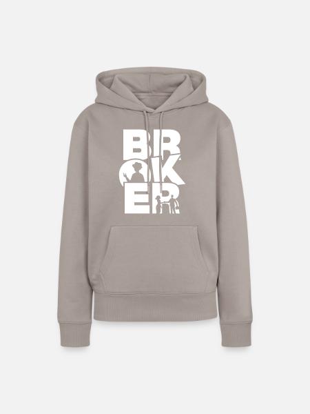 Beruf Arbeit - Makler - Frauen Premium Bio Hoodie - Taupe