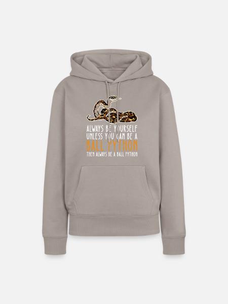 Sei Du Selbst – Königspython - Frauen Premium Bio Hoodie - Taupe