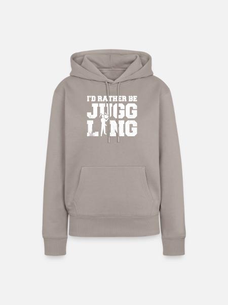I'd Rather Be Juggling - Frauen Premium Bio Hoodie - Taupe