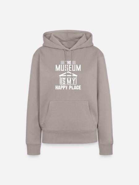 Museum Lustige Design Museen - Frauen Premium Bio Hoodie - Taupe