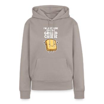 Sandwichs amusants pour les amateurs de sandwichs - Sweat à capuche Premium bio Femme - taupe - Devant - Julia (174cm)