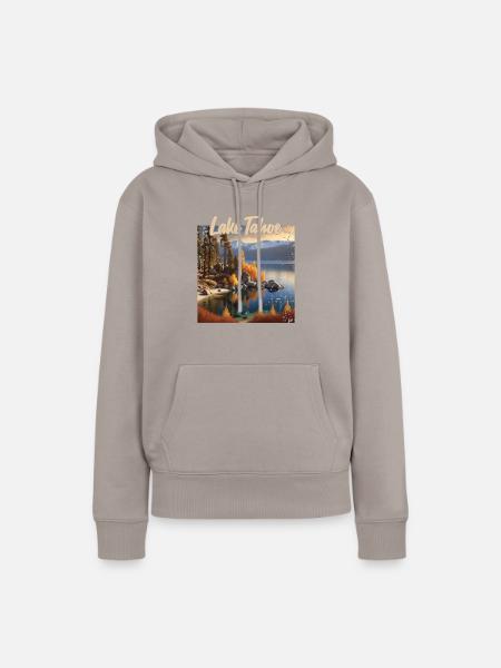 Lake Tahoe - Frauen Premium Bio Hoodie - Taupe