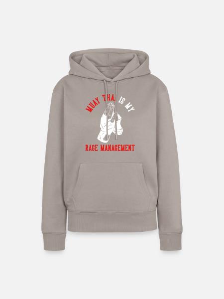 Muay Thai Boxing - Frauen Premium Bio Hoodie - Taupe