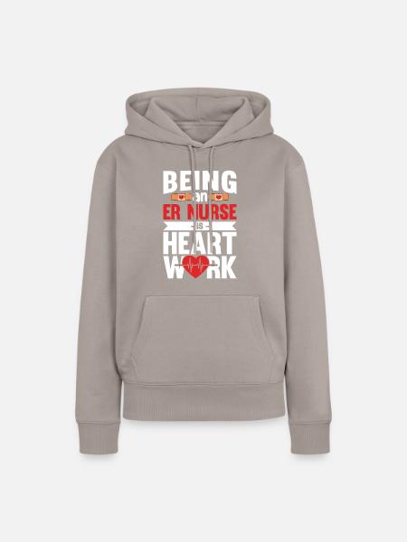 Lustige Krankenschwester Geschenke - Frauen Premium Bio Hoodie - Taupe
